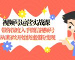 视频号运营实战课,带你深度入手微信视频号1.0,从0粉丝开始快速涨粉变现-599资源坊