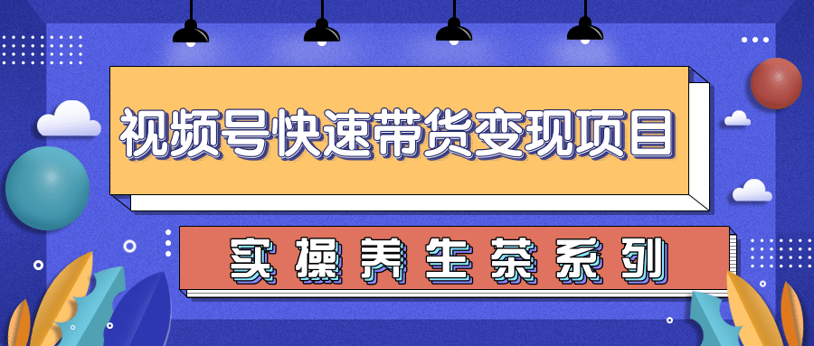 柚子视频号带货实操变现项目，零基础操作养身茶月入10000+-599资源坊
