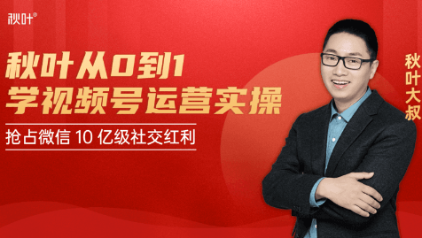秋叶从0到1学视频号运营实操，抢占微信10亿级红利市场【完结-高清无水印】-599资源坊