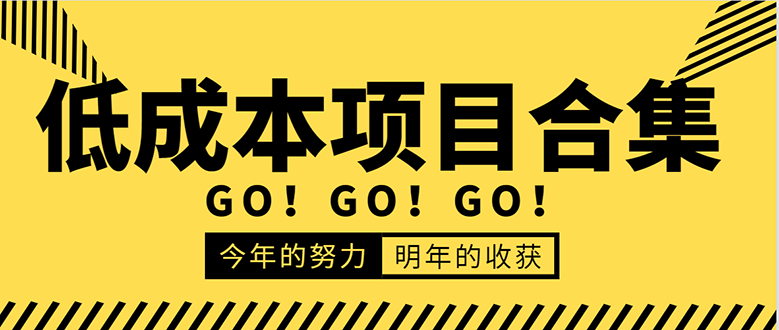 低成本零成本项目合集：赚钱快的慢的、暴利的，线上线下的，价值万元资料-599资源坊