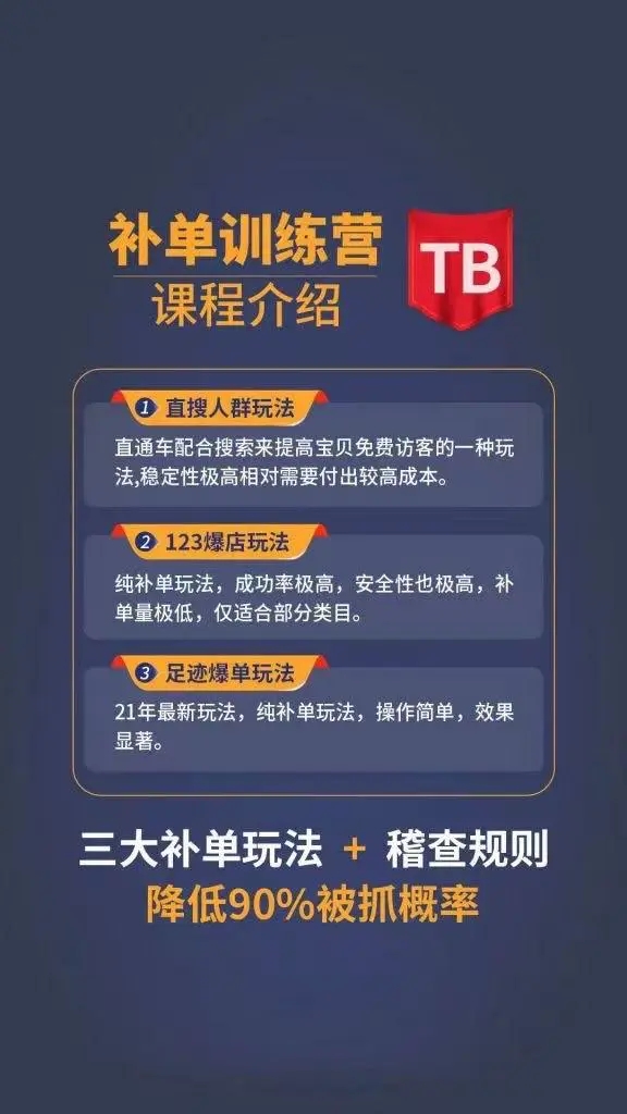 数据蛇淘宝2021最新三大补单玩法+稽查规则，降低90%被抓概率-599资源坊