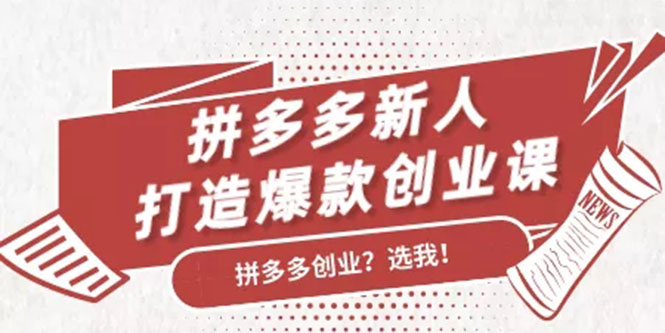 拼多多新人打造爆款创业课：快速引流持续出单，适用于所有新人-599资源坊