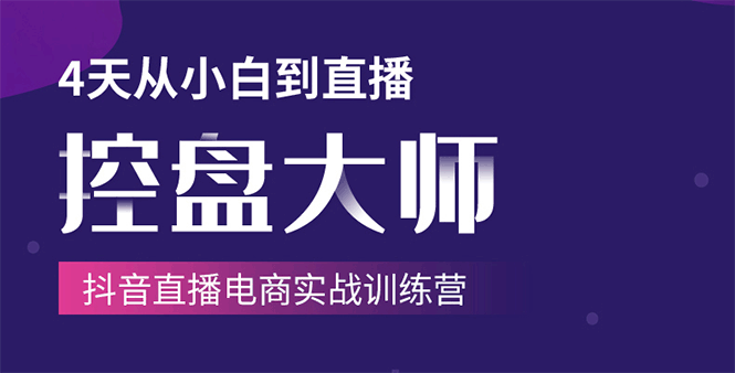 单场直播破百万-技法大揭秘，4天-抖音直播电商实战训练营-599资源坊