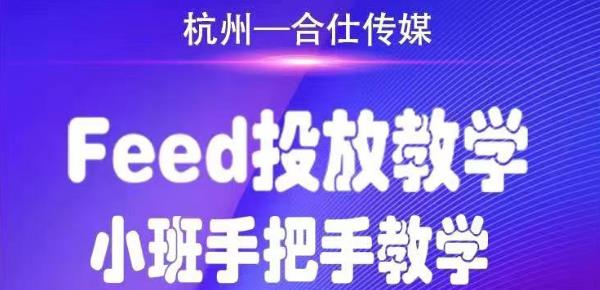 合仕传媒Feed投放教学，手把手教学，开车烧钱必须自己会-599资源坊