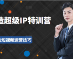 超级IP特训营:表演表达、高效输出优质短视频运营技巧,价值999元-599资源坊