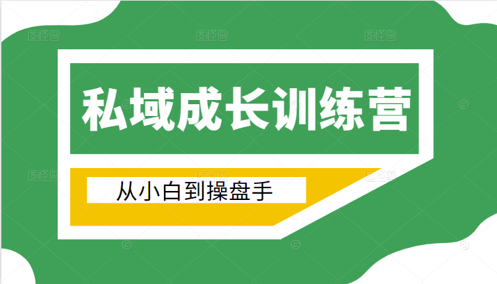电商私域成长训练营，从小白到操盘手（价值999元）-599资源坊