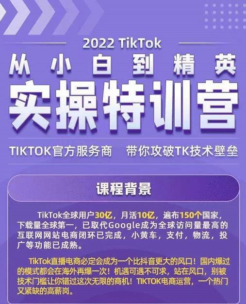 Seven漆·2022Tiktok从小白到精英实操特训营，带你掌握Tiktok账号运营-599资源坊