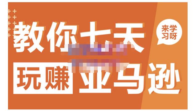 晟尧跨境·教你七天玩赚亚马逊，教你轻松玩赚亚马逊，适合小白学习-599资源坊