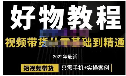锅锅老师好物分享课程：短视频带货从零基础到精通，只需手机+实操-599资源坊