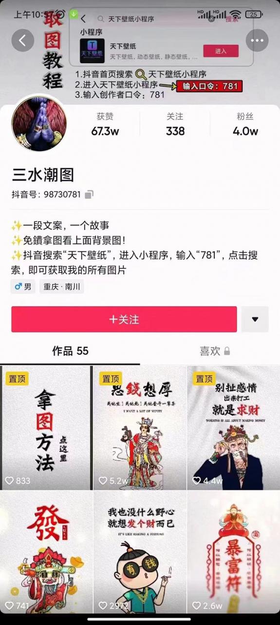 国潮壁纸变现项目，新手可操作日赚200+【素材+软件+教程】-599资源坊