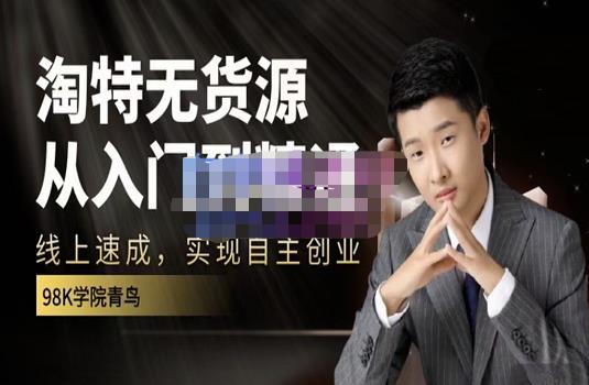 98k学院的淘特无货源线上速成课，从入门到精通，让你最小投入，最高回报-599资源坊