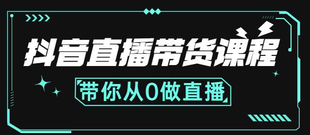 抖音直播带货课程：带你从0开始，学习主播、运营、中控分别要做什么-599资源坊
