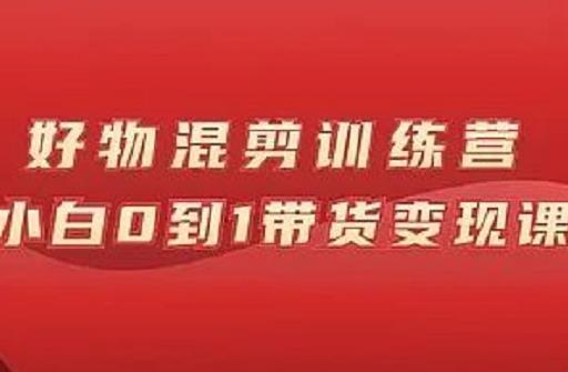 万三好物混剪训练营：小白0到1带货变现课-599资源坊