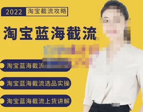 2022淘宝蓝海截流攻略，淘宝蓝海截流选品上货实操讲解-599资源坊