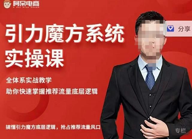 阿呆-引力魔方系统实操课，全体系实战教学，助你快速掌握推荐流量底层逻辑-599资源坊
