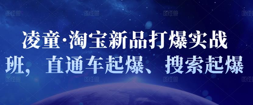 凌童·淘宝新品打爆实战班，直通车起爆、搜索起爆-599资源坊