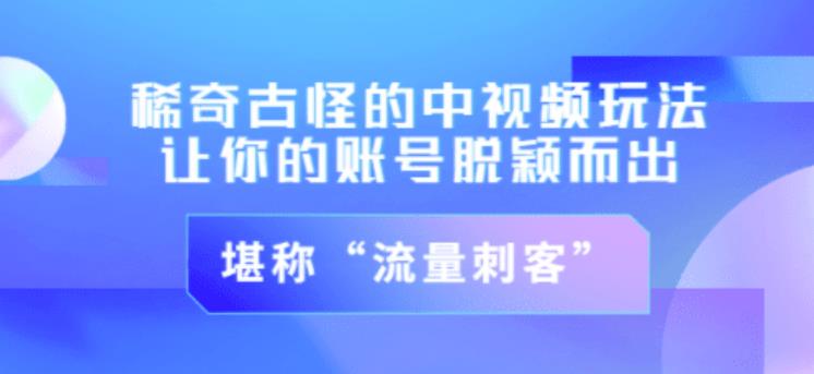 不讲李·稀奇古怪的冷门中视频冷门玩法，让你的账号脱颖而出，成为流量刺客！（图文+视频）-599资源坊