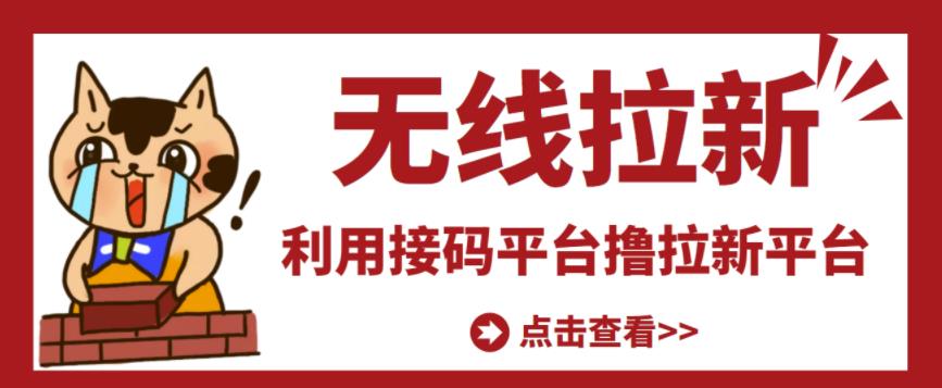 最新接码无限拉新项目，利用接码平台赚拉新平台差价，轻松日赚500+-599资源坊