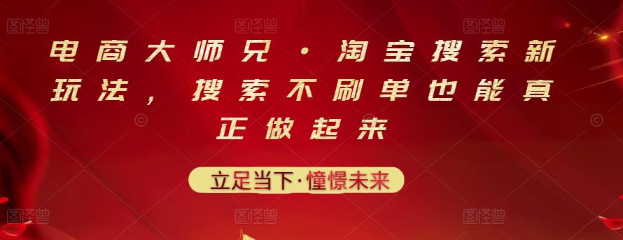 电商大师兄·淘宝搜索新玩法，搜索不刷单也能真正做起来-599资源坊