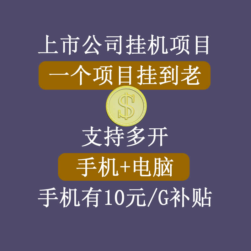 正规挂机项目，支持手机电脑一起挂，支持虚拟机多开，可以挂到老-599资源坊