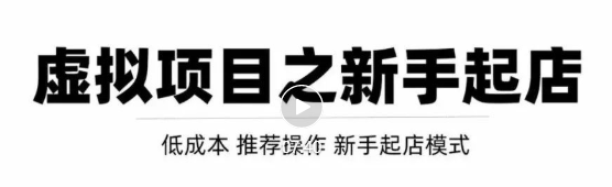 虚拟项目快速起店模式，0成本打造月入几万虚拟店铺！-599资源坊