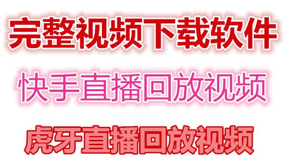 快手直播回放视频/虎牙直播回放视频完整下载(电脑软件+视频教程)-599资源坊