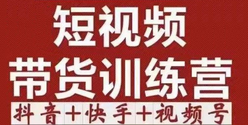 短视频带货特训营（第12期）抖音+快手+视频号：收益巨大，简单粗暴！-599资源坊