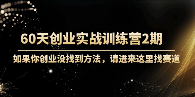 60天创业实战训练营2期：如果你创业没找到方法，进来这里找赛道-价值3000元-599资源坊