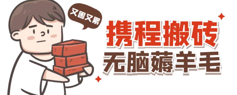 携程最新无脑薅羊毛低保玩法，后期稳定一天几十的收益，可多号放大收益-599资源坊