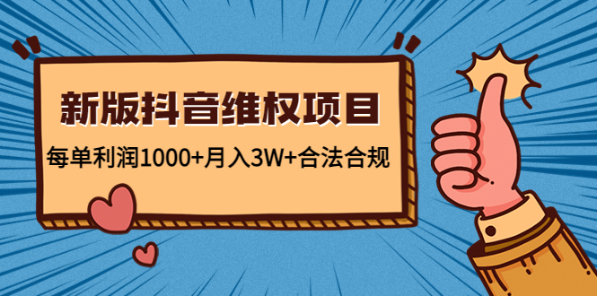 新版抖音维全项目：每单利润1000+月入3W+合法合规-599资源坊