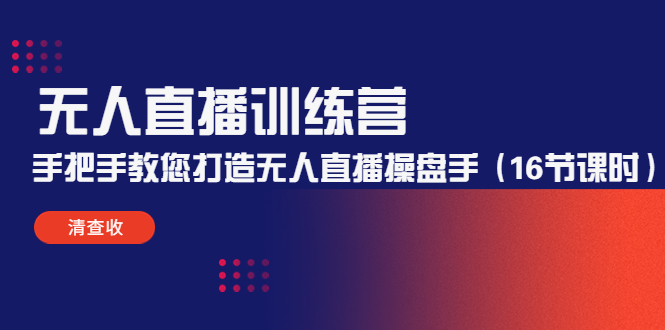 无人直播训练营：手把手教您打造无人直播操盘手（16节课时）-599资源坊