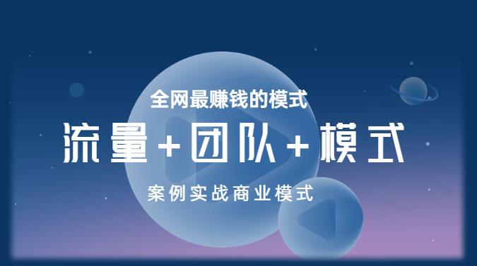 王冲老师《流量+团队+模式》商业模式实战课，全网最赚钱的模式-599资源坊