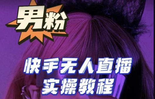 【男粉落地项目】零基础玩转男粉快手无人直播月入3w+，2023快手无人直播实操教程-599资源坊