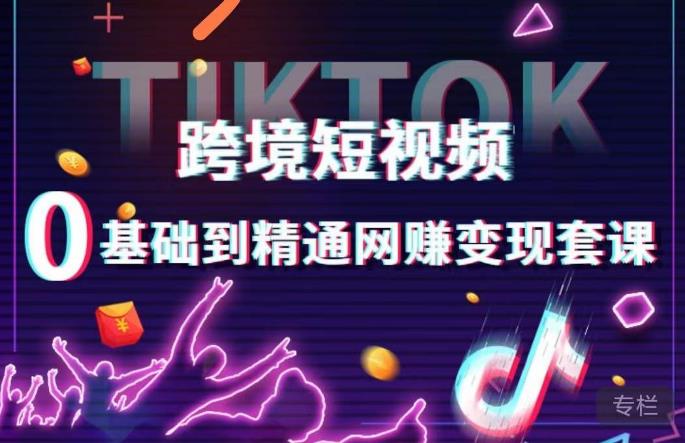 跨境短视频TIKTOK 0基础到精通网赚变现套课，跨境短视频独立站带货变现技巧-599资源坊
