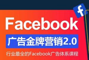Facebook广告营销体系化教程,Facebook广告金牌营销2.0,行业最全的Facebook广告体系课程-599资源坊