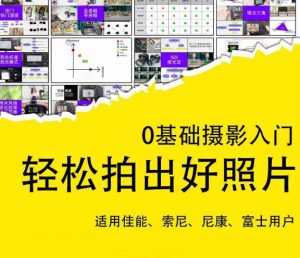 0基础摄影入门,轻松拍出好照片(适用佳能、索尼、尼康、富士用户)-599资源坊