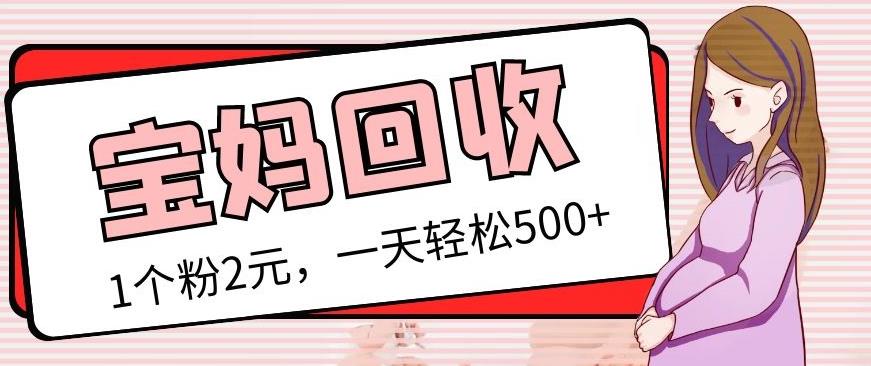 最新宝妈粉回收变现计划及胎教音乐高端变现玩法全套教程！（非老玩法）-599资源坊