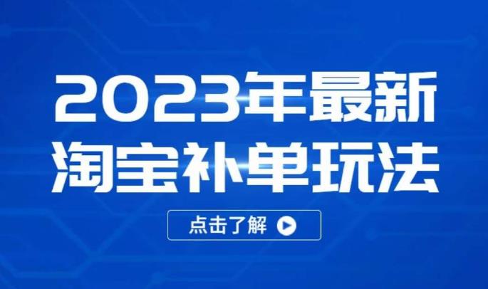 2023年最新淘宝补单玩法，18节课让教你快速起新品，安全不降权-599资源坊