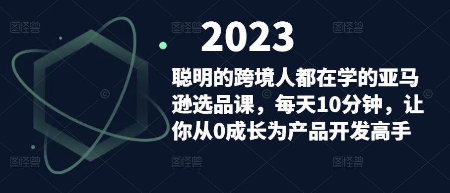 聪明的跨境人都在学的亚马逊选品课，每天10分钟，让你从0成长为产品开发高手-599资源坊
