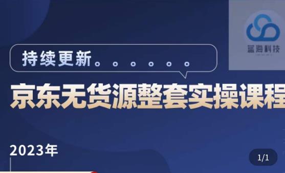 蓝七·2023京东店群整套实操视频教程，京东无货源整套操作流程大总结，减少信息差，有效做店发展-599资源坊