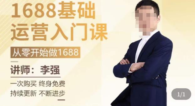 1688运营基础入门系统课，​20课时带你系统性解析1688运营-599资源坊