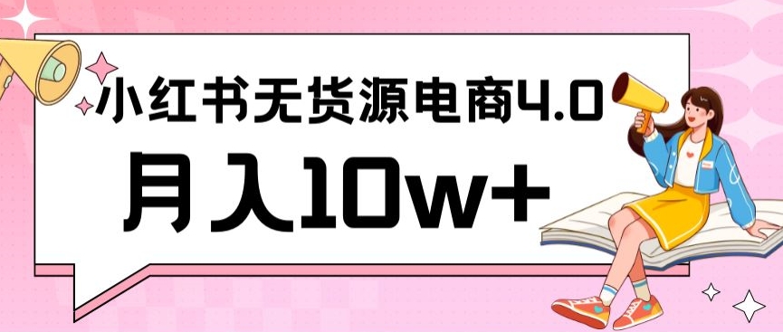 小红书新电商实战，无货源实操从0到1月入10w+联合抖音放大收益【揭秘】-599资源坊