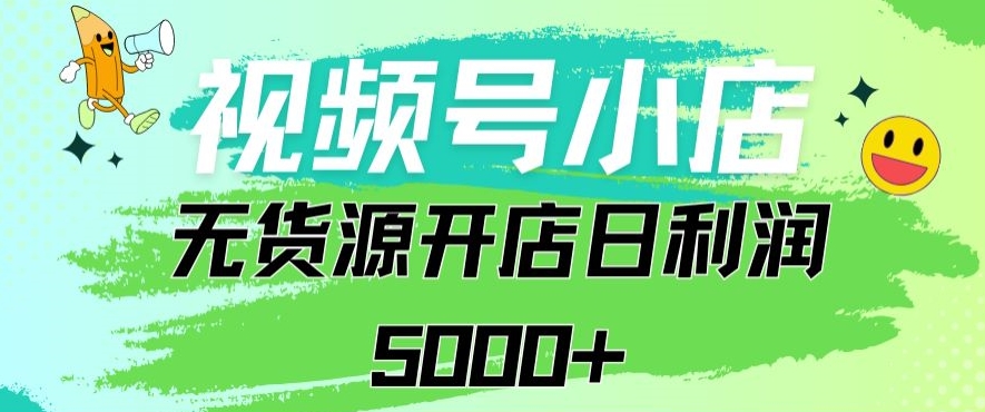 视频号无货源小店从0到1日订单量千单以上纯利润稳稳5000+【揭秘】-599资源坊