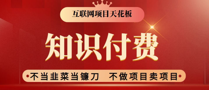 2024互联网项目天花板，新手小白也可以通过知识付费月入10W，实现财富自由【揭秘】-599资源坊