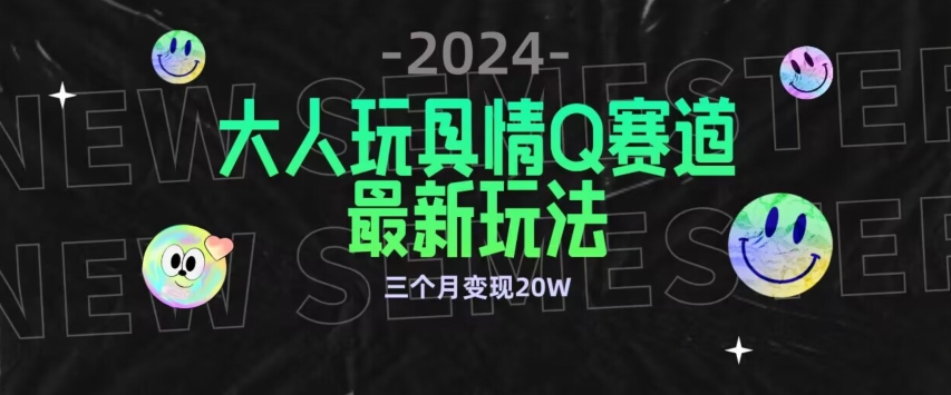 全新大人玩具情Q赛道合规新玩法，公转私域不封号流量多渠道变现，三个月变现20W【揭秘】-599资源坊