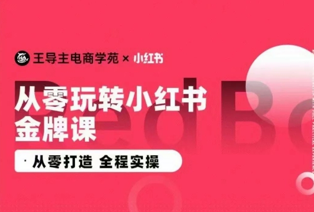 王导主·小红书电商运营实操课，​从零打造  全程实操-599资源坊