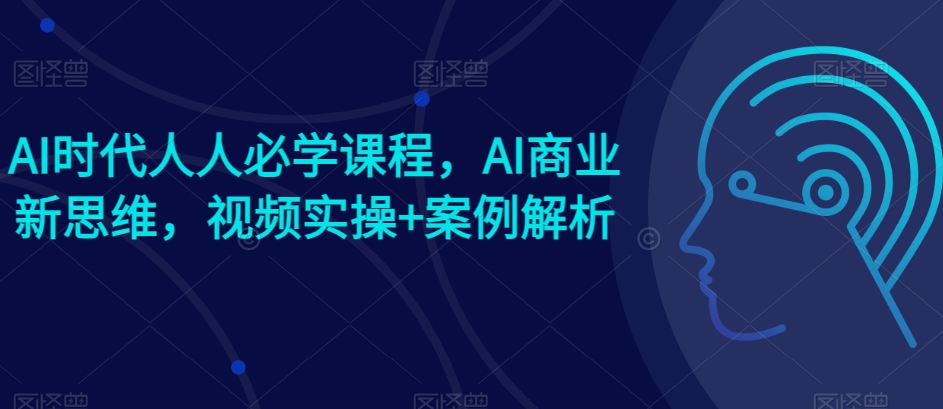 AI时代人人必学课程，AI商业新思维，视频实操+案例解析【赠AI商业爆款案例】-599资源坊