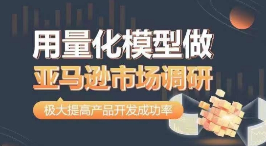 用量化模型做亚马逊市场调研，从数据出发，更高效更准确做判断，极大提高产品开发成功率-599资源坊