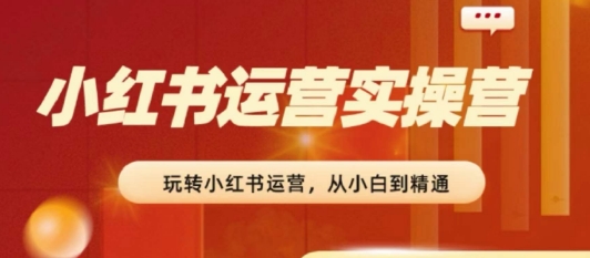2024小红书运营实操营，​从入门到精通，完成从0~1~100-599资源坊