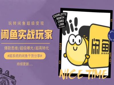 手把手教你0到1系统玩转闲鱼变现，爆款思维/超级曝光/超高转化-599资源坊